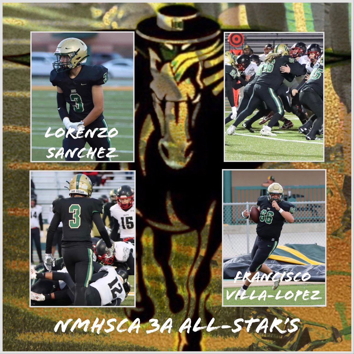 Westlasvegasfb's tweet photo. Congratulations Lorenzo Sanchez & Francisco Villa-Lopez on being selected for the Red vs. Green All-Star game! They’ll be representing WLV Football on the Red Team in Artesia, NM at 12pm!
#donstrong #allstars #letsgored @NMHSCA https://t.co/OuVDHVvGgs