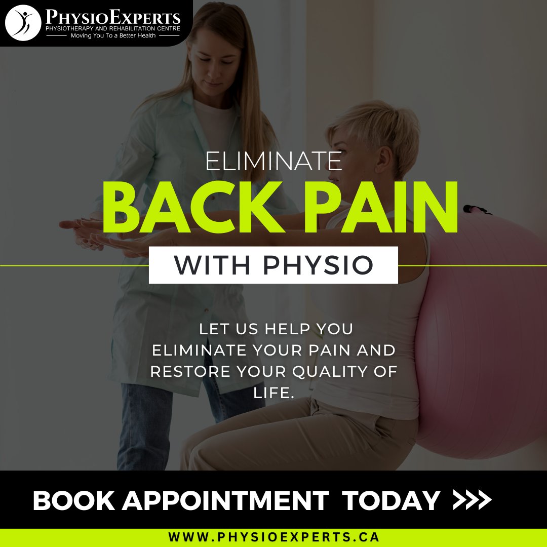 PhysioexpertsR's tweet photo. Say Goodbye to Back Pain! 🌟 Book your appointment today and let our expert physiotherapists guide you towards a pain-free life. 🏋️♂️🩹 https://t.co/9BktG0VBTp