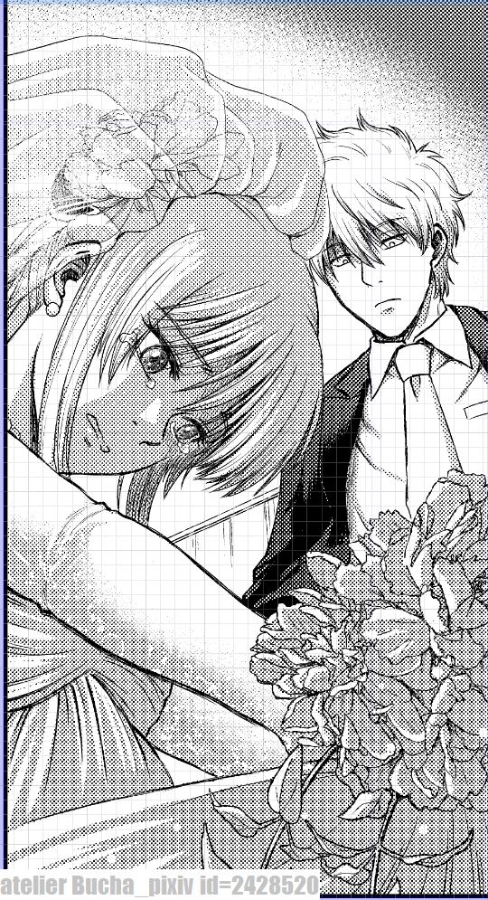 2023冬銀魂・R18沖神結婚式本新刊「つなぐ手と手の絆、となりで。」進捗。お式を目前に、花嫁衣装のまま涙目の神楽ちゃん。チャペルで総悟が待ってるのに(;▽;) #2023冬新刊進捗