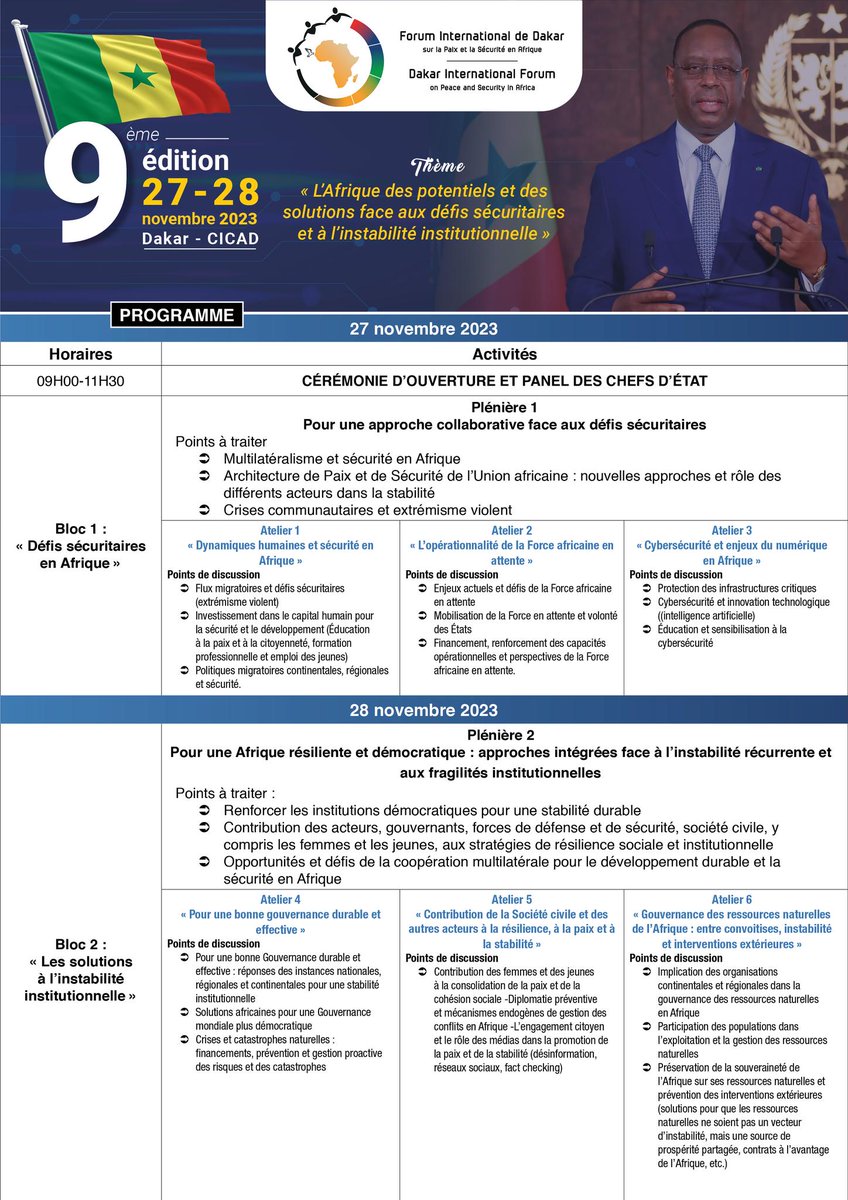 Forum International de Dakar tweet media
