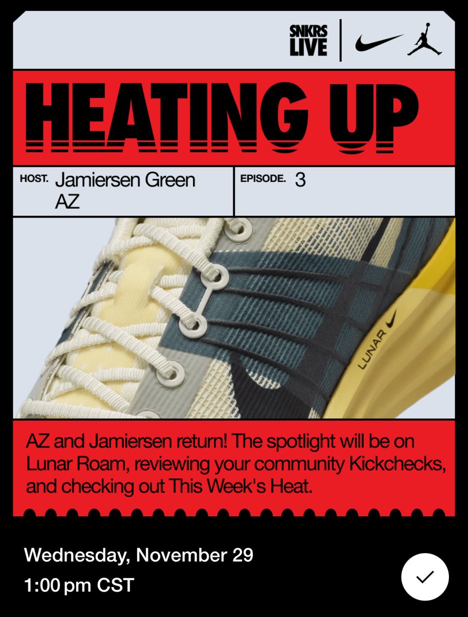 @Jamiersen is BACK this week with @azcaptures for #snkrsliveheatingup 🔥🔥🔥