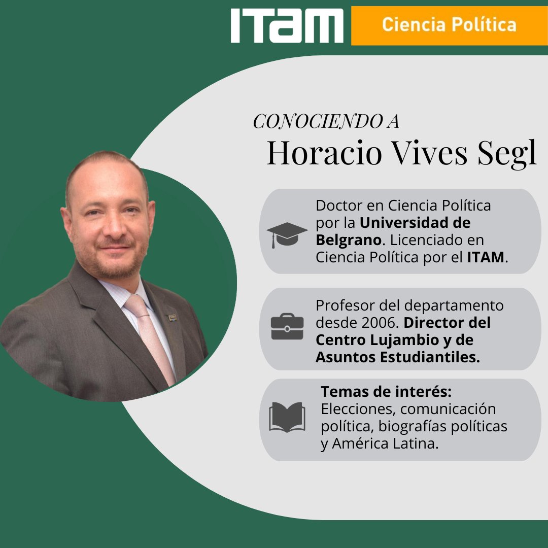 Conoce a las profesoras y los profesores del Departamento de Ciencia Política.    
Hoy te presentamos a Horacio Vives
<a href="/HVivesSegl/">Horacio Vives Segl</a>