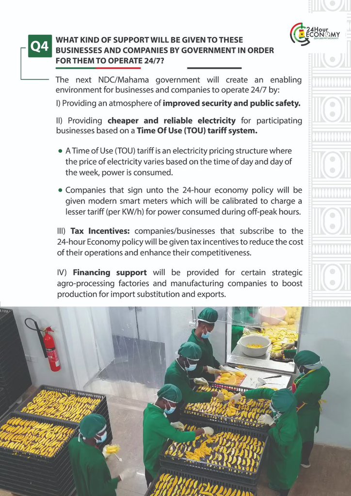 Q5: What will be the implementation approach of the 24-hour economy policy?
 
#24HourWorkingEconomy 
#ObiaraBɛYɛƐdwuma