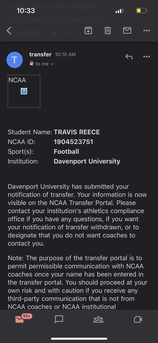 TRAVX21's tweet photo. I have entered my name in the transfer portal with 2 years of eligibility left. Looking for a new home 

- ILB/OLB
- 6’3
- 230
- 4.5 https://t.co/A45asv508Q