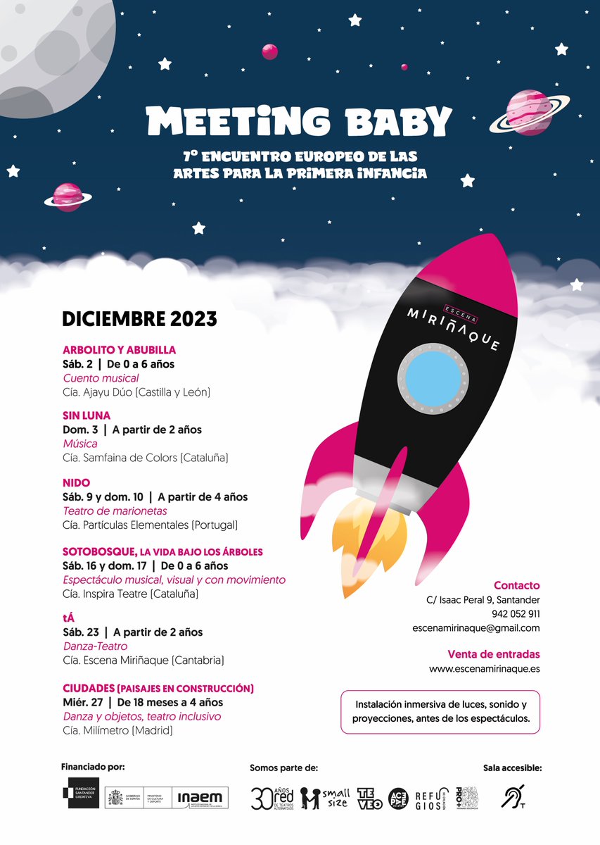 📷Diciembre comienza con una nueva edición del Meeting Baby!!! 📷

¡VII Meeting Baby, un festival pensado para que los más pequeños se emocionen con la cultura!