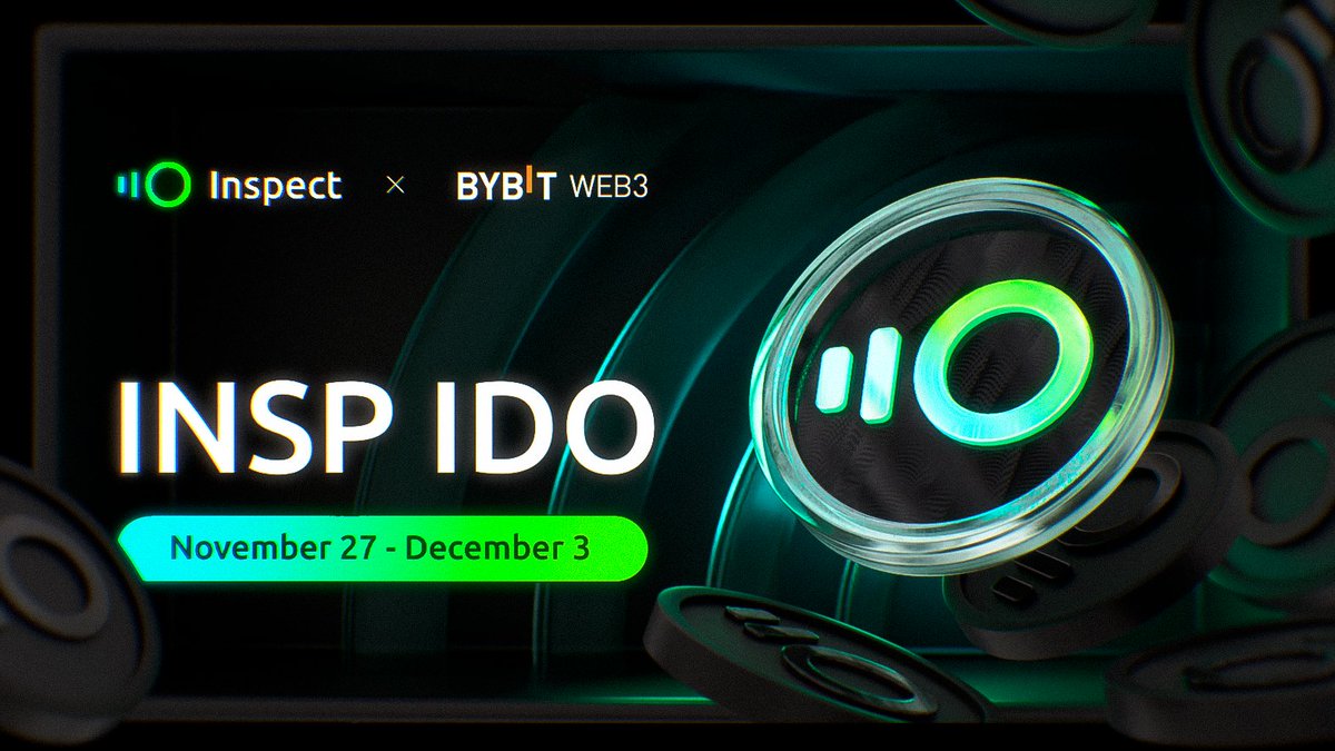 inspectxyz's tweet photo. We're thrilled to announce our collaboration with @Bybit_Official & @bybit_web3 for the $INSP IDO, commencing today!
$INSP, at the heart of Inspect, is the utility & governance token that powers our ecosystem.
Register: https://t.co/Yr4Sy2E7Xj
Details: https://t.co/mfCiIm7Unt https://t.co/8wd7UnPjwI