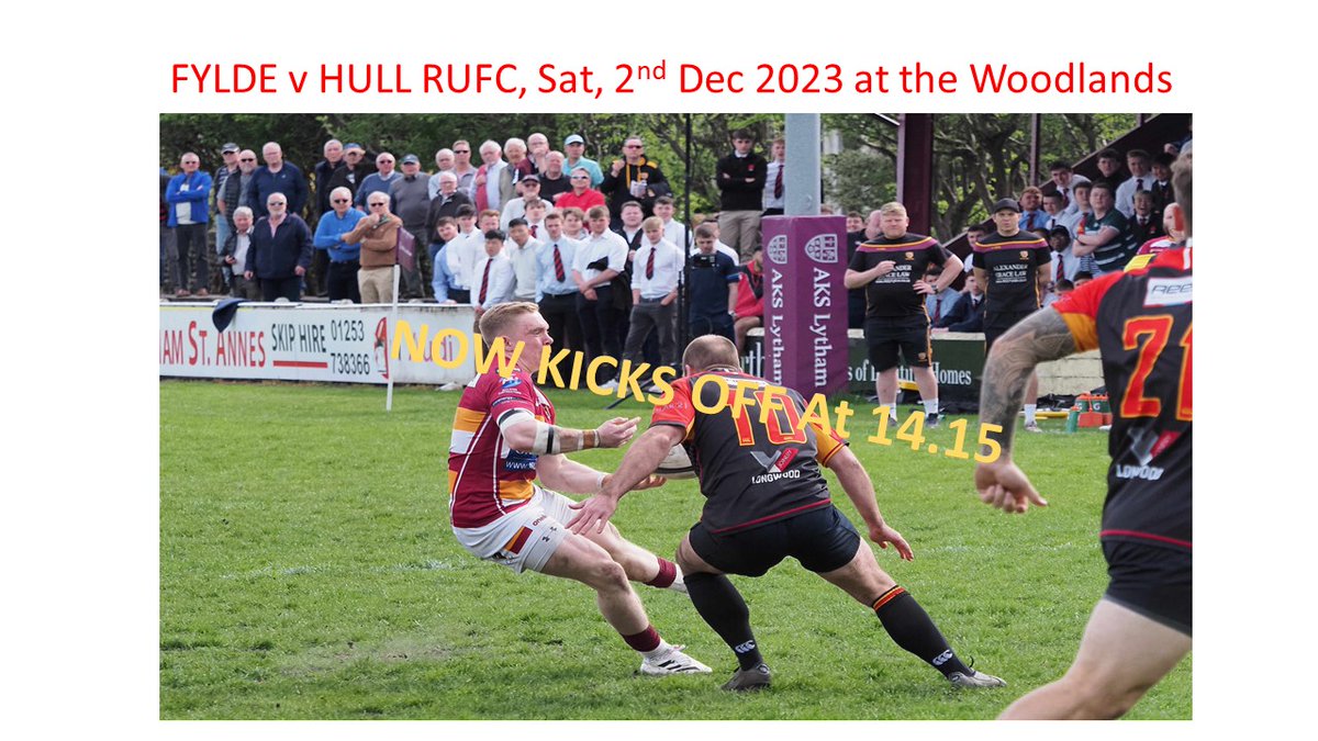Due to technical problems with the floodlights at the Woodlands, the #Fylde v <a href="/hullrugbyunion/">Hull RUFC</a> <a href="/Natleague_rugby/">National League Rugby</a> Div 2 (North) game will now kick off at 14.15. Fylde will be looking for their 4th win in last 5 matches, notching 167 points in the process.