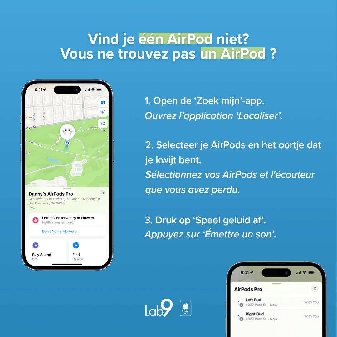 lab9be's tweet photo. [NL] Sla deze post op voor het geval dat je deze tips ooit nodig hebt. 🤩

----

[FR ] Sauvegardez ce post au cas où vous auriez besoin de ces astuces. 🤩

https://t.co/Us9iqsRcMs

#apple #airpods #lab9 #airpodstips #appletips https://t.co/CTsmfqhA4P