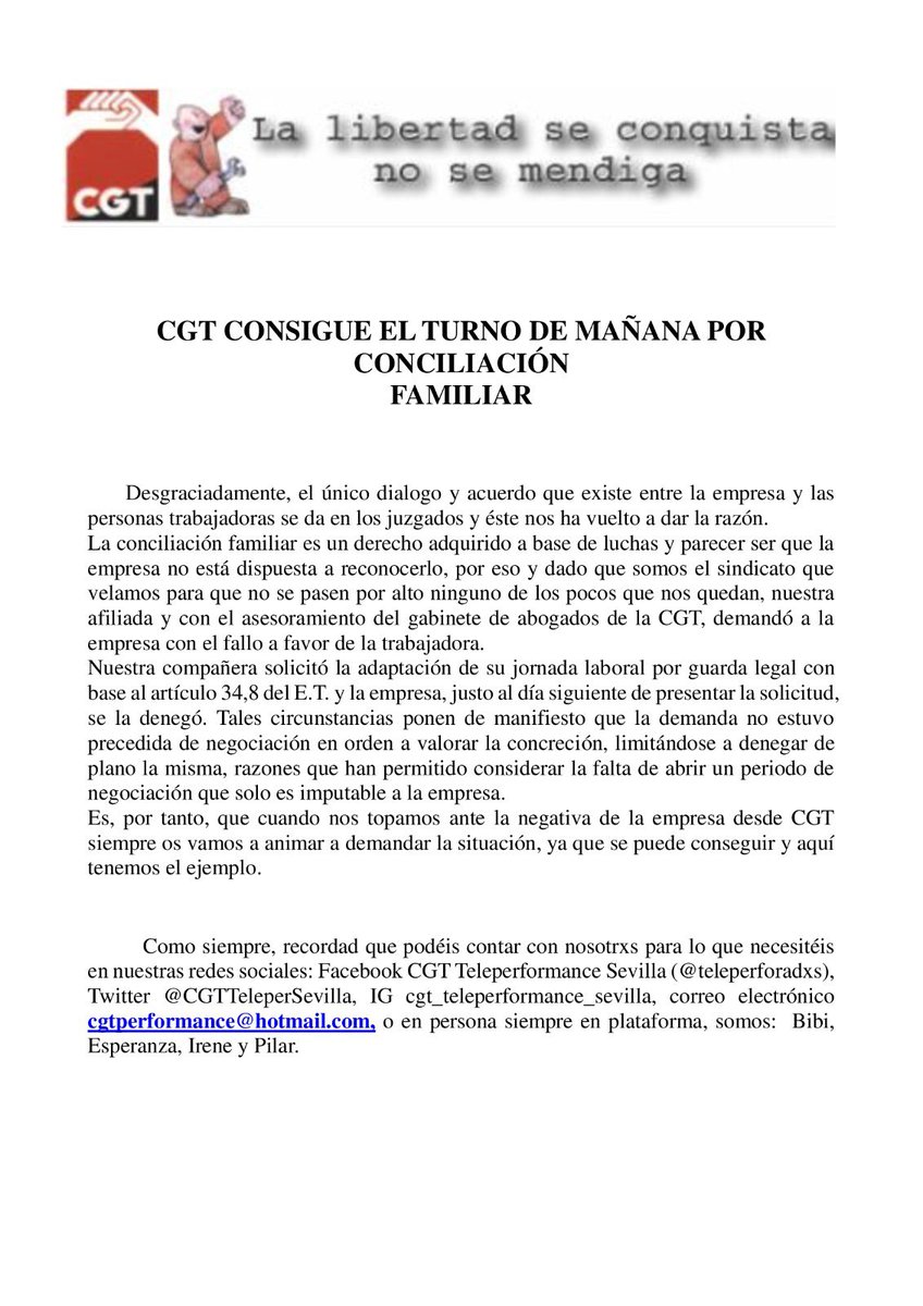 CGT Teleperformance Sevilla tweet media