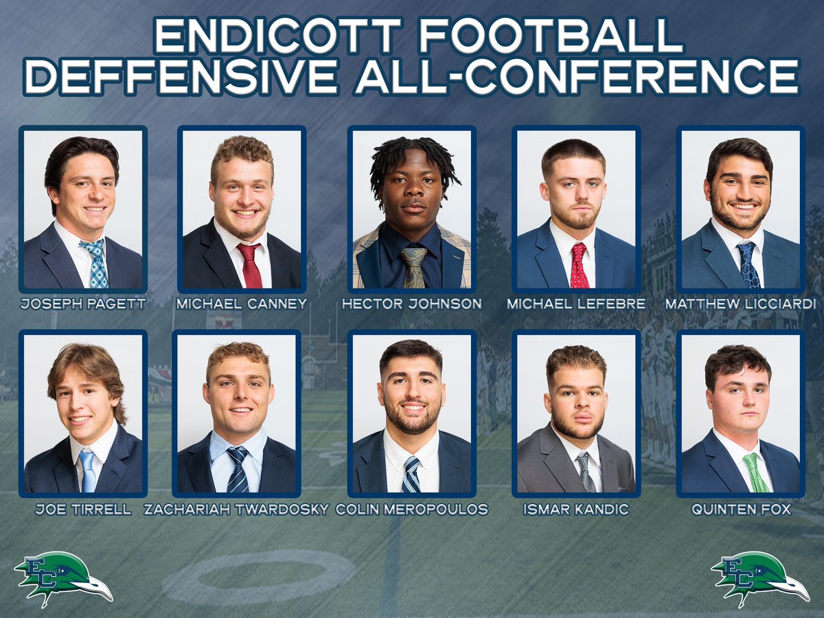 🏅 ALL-CCC HONORS 🏅

1st Team:
DL — Colin Meropoulos 
DL — Hector Johnson 
LB — Matthew Licciardi 
DB — Michael LeFebre 
DB — Zachariah Twardosky 
P — Quinten Fox

2nd Team:
DL — Mike Canney 
DL — Ismar Kandic 
LB — Joe Tirrell 
DB — Joe Pagett
#BeachBall 🏈🐦🏖️#BeachHou23☀️🌊