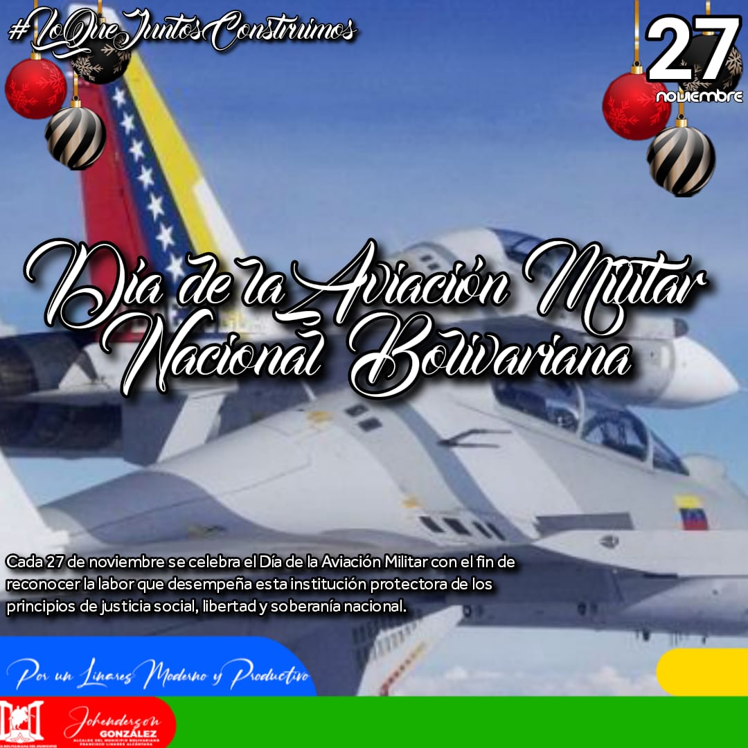 #Efemérides📆 | Celebramos el 103° Aniversario de la Aviación Militar Bolivariana y el 31° Aniversario del día de la dignidad de 1992. #LoQueJuntosContruimos #SerVenezolanoEsSerEsequibo