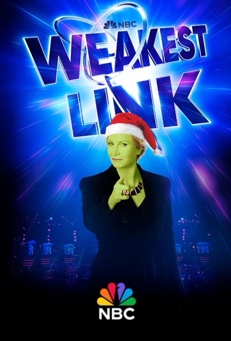 TVTango's tweet photo. 🌟Watch tonight @nbc 10pm (Stream @peacock) Holiday Special 🎅#WeakestLink #NBCWeakestLink "How Jane Lynch Stole Christmas" w/ Host @JaneMarieLynch About https://t.co/xAD9PEI6I6 https://t.co/J3CqAR4YnJ