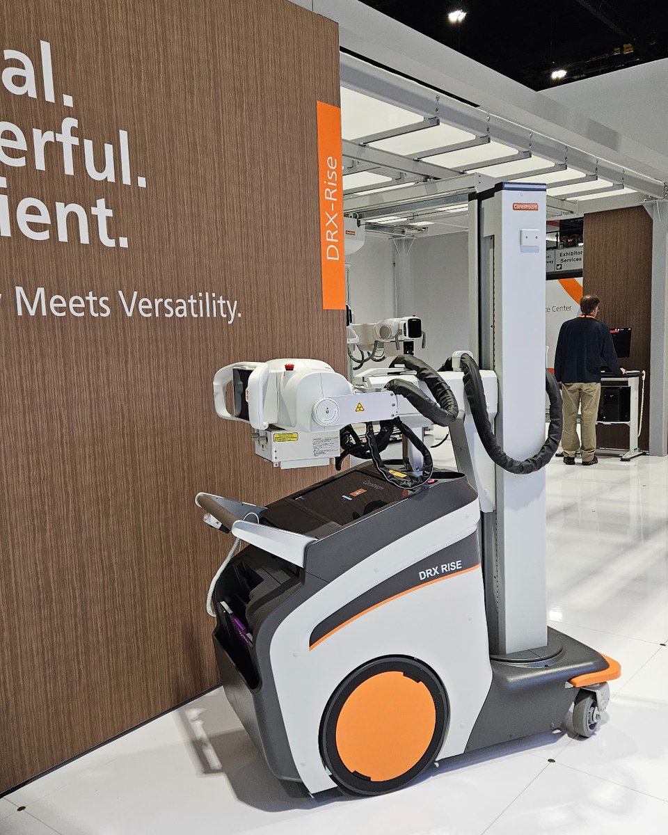 Carestream's tweet photo. Our DRX-Rise Mobile X-ray System can support enhanced patient care by helping to deliver more productivity, improved image quality, and more.
See it at Booth 2511 in the South Hall at RSNA!
#RSNA2023 #RSNA #MobileImaging #BedsideImaging #DRXRise https://t.co/ySiLtykDMe