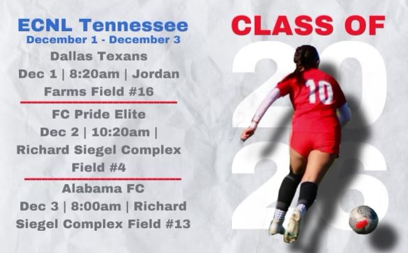 Sarena Keo (@sarenakeo) on Twitter photo Can’t wait to compete in the <a href="/ECNLgirls/">ECNL Girls</a> Tennessee Showcase this weekend!
<a href="/ImYouthSoccer/">ECNL/GA/Recruiting/College Soccer</a> <a href="/ImCollegeSoccer/">College Soccer Truth ™</a> <a href="/PrepSoccer/">Prep Soccer ⚽️</a> <a href="/TopDrawerSoccer/">TopDrawerSoccer</a> <a href="/TheSoccerWire/">SoccerWire</a> Can’t wait to compete in the <a href="/ECNLgirls/">ECNL Girls</a> Tennessee Showcase this weekend!
<a href="/ImYouthSoccer/">ECNL/GA/Recruiting/College Soccer</a> <a href="/ImCollegeSoccer/">College Soccer Truth ™</a> <a href="/PrepSoccer/">Prep Soccer ⚽️</a> <a href="/TopDrawerSoccer/">TopDrawerSoccer</a> <a href="/TheSoccerWire/">SoccerWire</a>