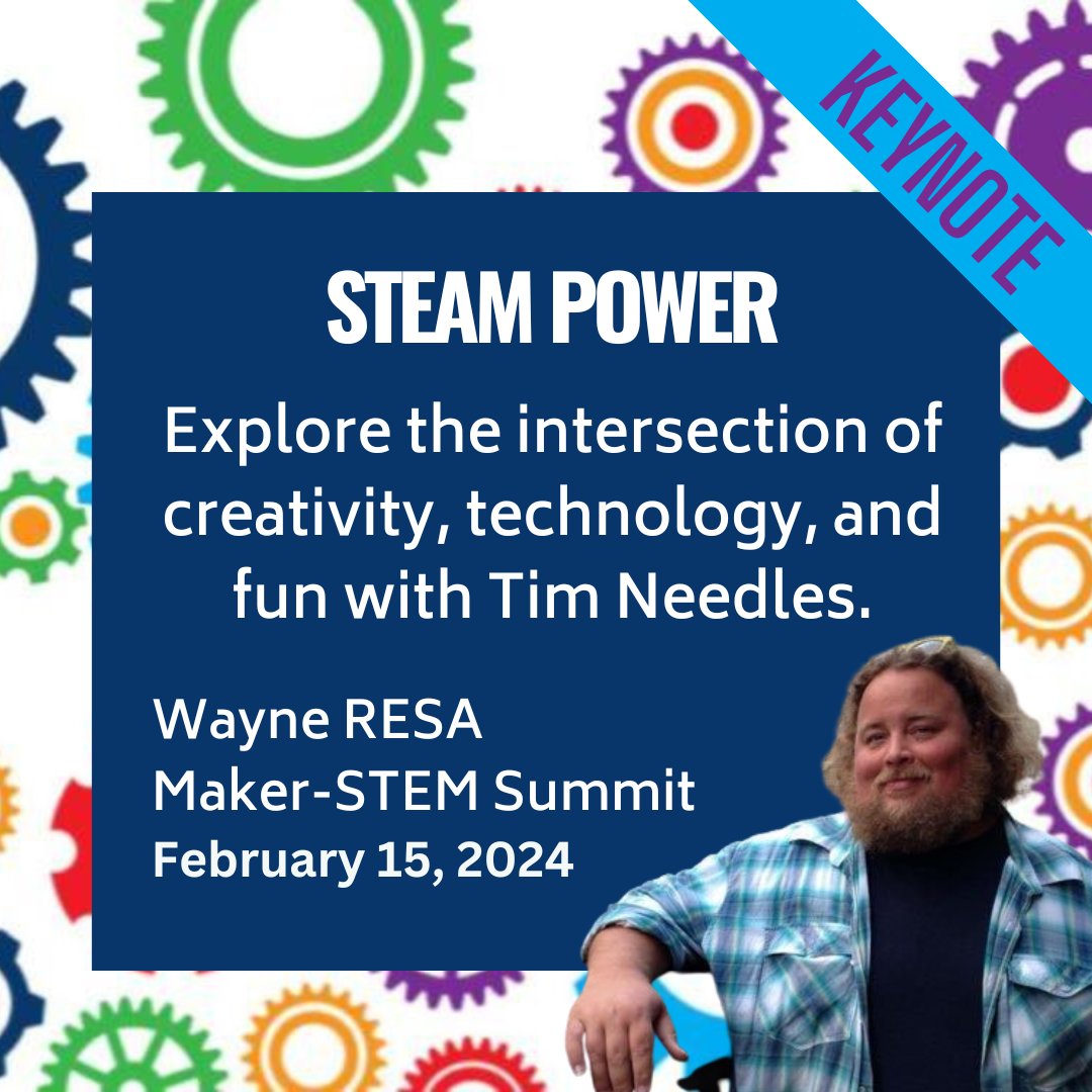 Wayne RESA Makers (@makersresa) on Twitter photo 🚀 Ignite a spark in your classroom! Join us at the 2024 <a href="/WayneRESA/">Wayne RESA</a> Maker-STEM Summit with keynote speaker <a href="/timneedles/">Tim Needles</a>. Explore #STEM and #maker strategies, network with educators, and fuel your teaching with STEAM power! Register today! smore.com/y7ncw #RESAmakers 🚀 Ignite a spark in your classroom! Join us at the 2024 <a href="/WayneRESA/">Wayne RESA</a> Maker-STEM Summit with keynote speaker <a href="/timneedles/">Tim Needles</a>. Explore #STEM and #maker strategies, network with educators, and fuel your teaching with STEAM power! Register today! smore.com/y7ncw #RESAmakers