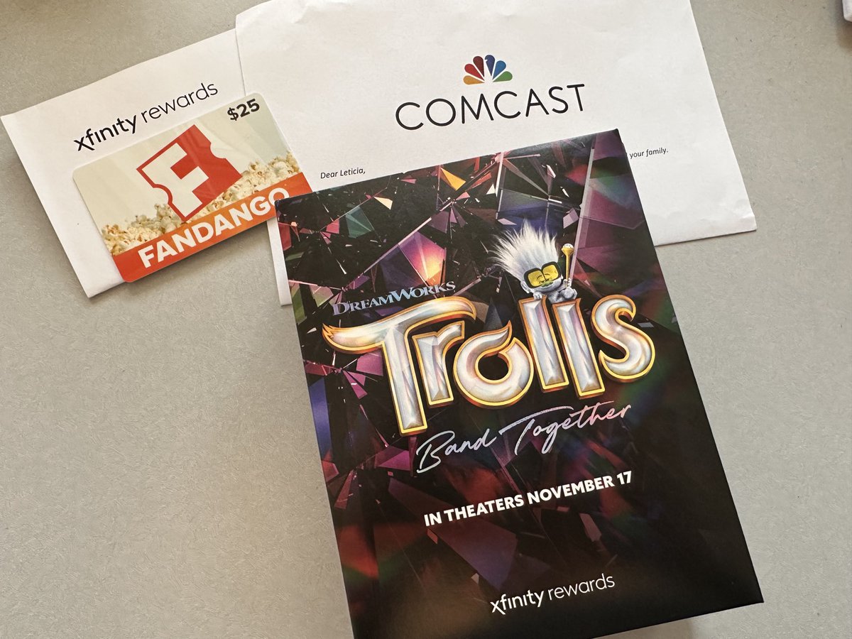 Huge thanks to my friends at ⁦@ComcastBeltway⁩ for the fun ⁦@dreamworks ⁦@Trolls⁩ mailer celebrating the release of #trollsbandtogether ! Has your family seen this movie yet? #ad