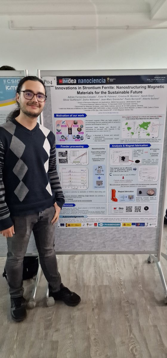 Adrián Fernández shared his work on the development of advanced Sr ferrite powders by nanostructuring through novel mechanical processes, as part of <a href="/Passenger_EU/">PASSENGER</a>.