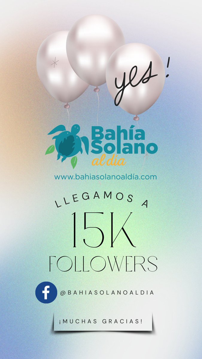 BahiaSolanoAD's tweet photo. Ya somos 15.000 en Facebook, y tú, ya nos sigues? ▶️https://t.co/QYOIgTaYHW https://t.co/f9UOHJCseF