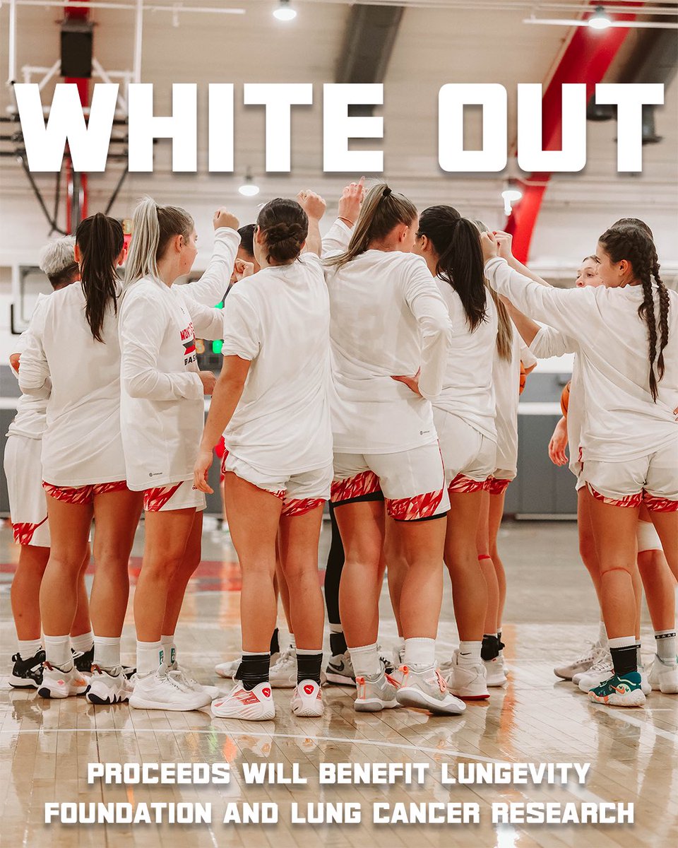 Montclair State Athletics (@msuredhawks) on Twitter photo WHITE OUT WEDNESDAY ⚪️
We are raising money for Lung Cancer research and the <a href="/LUNGevity/">LUNGevity Foundation</a> Foundation during our basketball doubleheader this Wednesday! WHITE OUT WEDNESDAY ⚪️
We are raising money for Lung Cancer research and the <a href="/LUNGevity/">LUNGevity Foundation</a> Foundation during our basketball doubleheader this Wednesday!