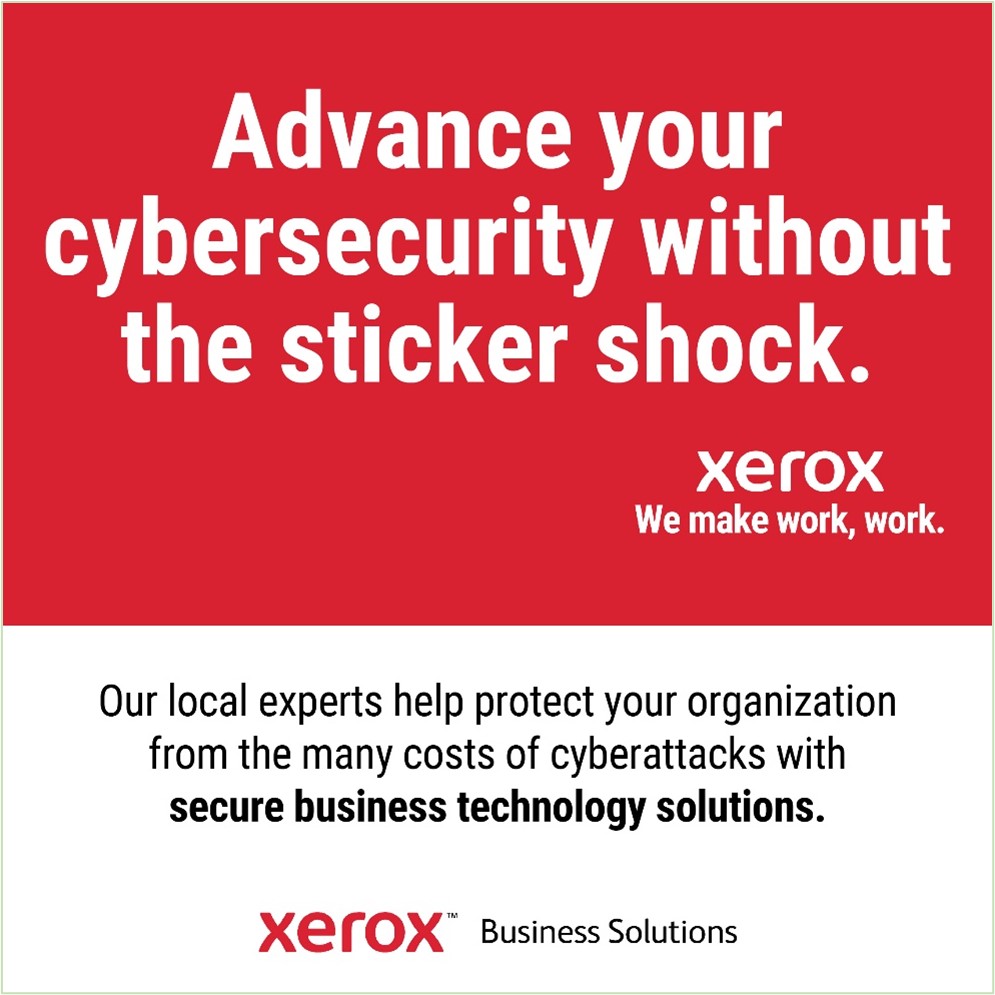 myComDoc's tweet image. Does it seem like protecting yourself from the financial impact of a cyberattack comes at too high of a cost? Our local experts will show you how to eliminate cyber vulnerabilities.
Contact your sales rep today! #Xerox #Security #cybersecurity  xerox.bz/3QU5dcd