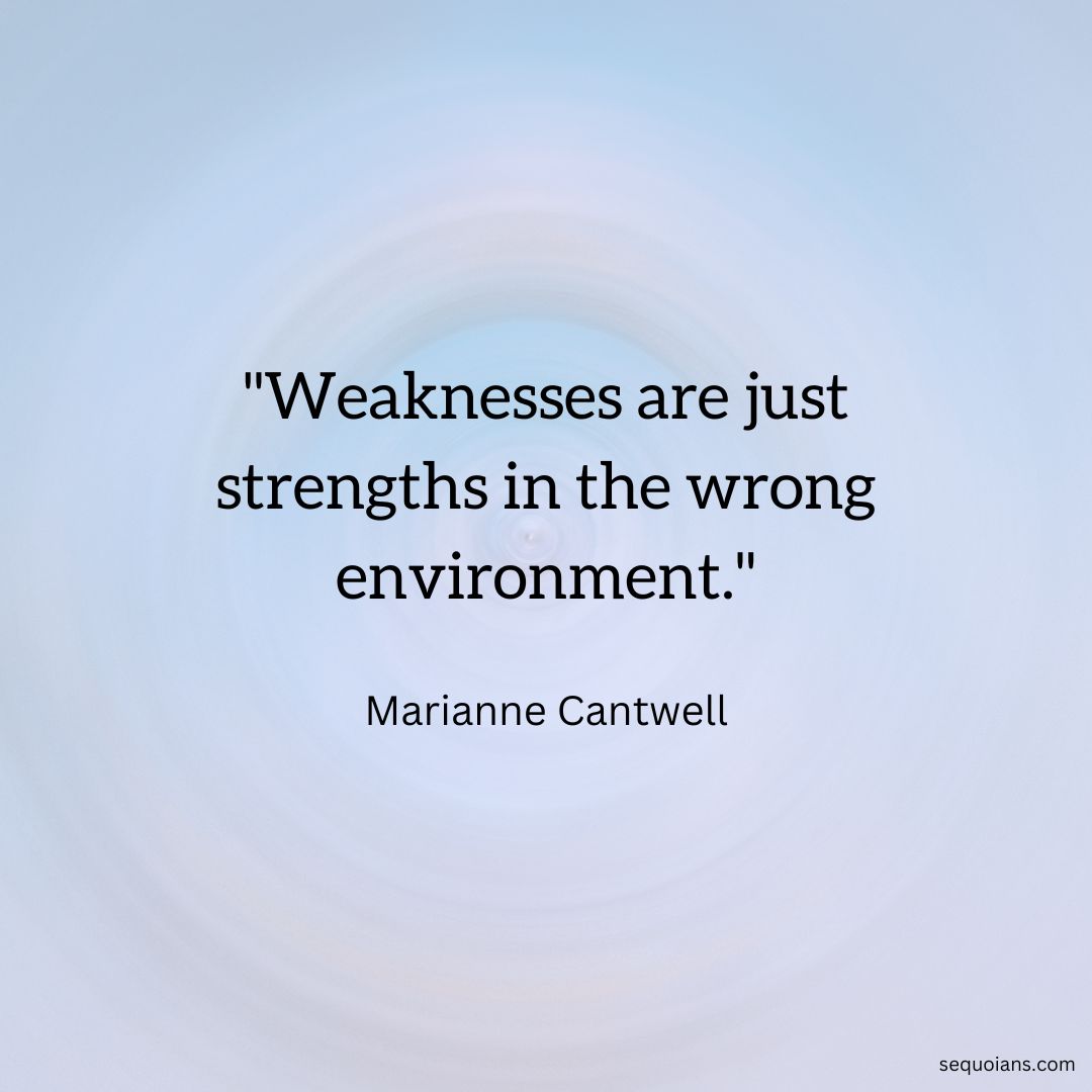 TheSequoians's tweet photo. Never be afraid of your weaknesses, they can actually be your greatest strengths in the right setting! Embrace what makes you unique and rise to any challenge!" #YouGottThis #UniquelyCapable #Naturism https://t.co/eJyL44fwYK https://t.co/CBh5MGSU1o
