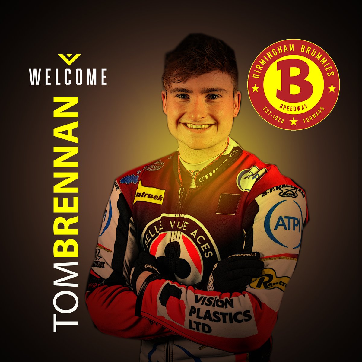 👀✍️1️⃣

Exciting British talent Tom Brennan is our first signing for next year’s top-flight campaign 🤝

Read more 👉 birmingham-speedway.com/news.php?exten…

<a href="/TomBrennan27/">Tom Brennan</a> | #GiveUsAB 🅱️