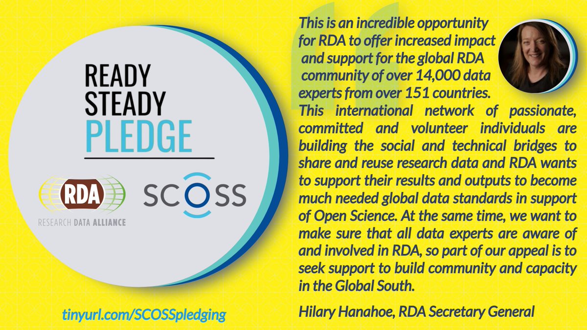 We are delighted to announce that RDA has been selected in the <a href="/scossfunding/">SCOSS</a> 5th pledging round! Our goal is to enable best practice in #RDM globally &amp; support effective implementation of #OpenScience practices. 
Pledge: tinyurl.com/SCOSSpledging 
More info: tinyurl.com/RDA-SCOSS