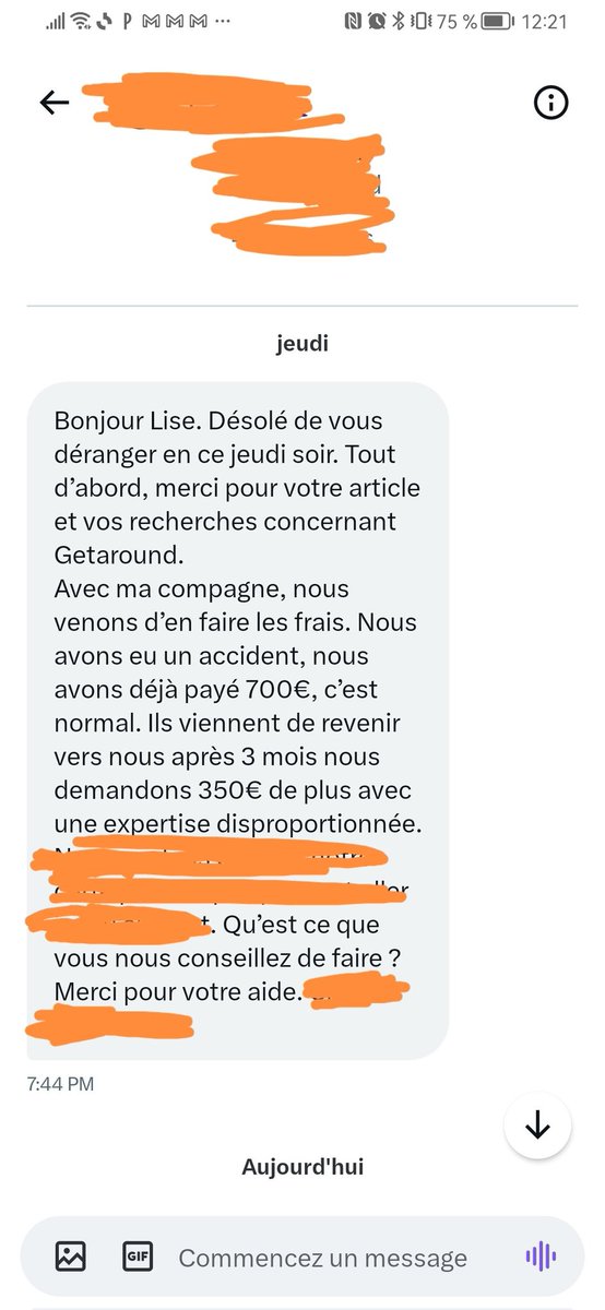 LisePressac's tweet photo. Dis donc @GetaroundFR j'aimerais bien être au chômage technique en tant que conseillère ès abus de Getaround.
Je croyais que les CGU avaient changé après mon enquête ? #getaroundgate #getaround https://t.co/IV2OIahNxS