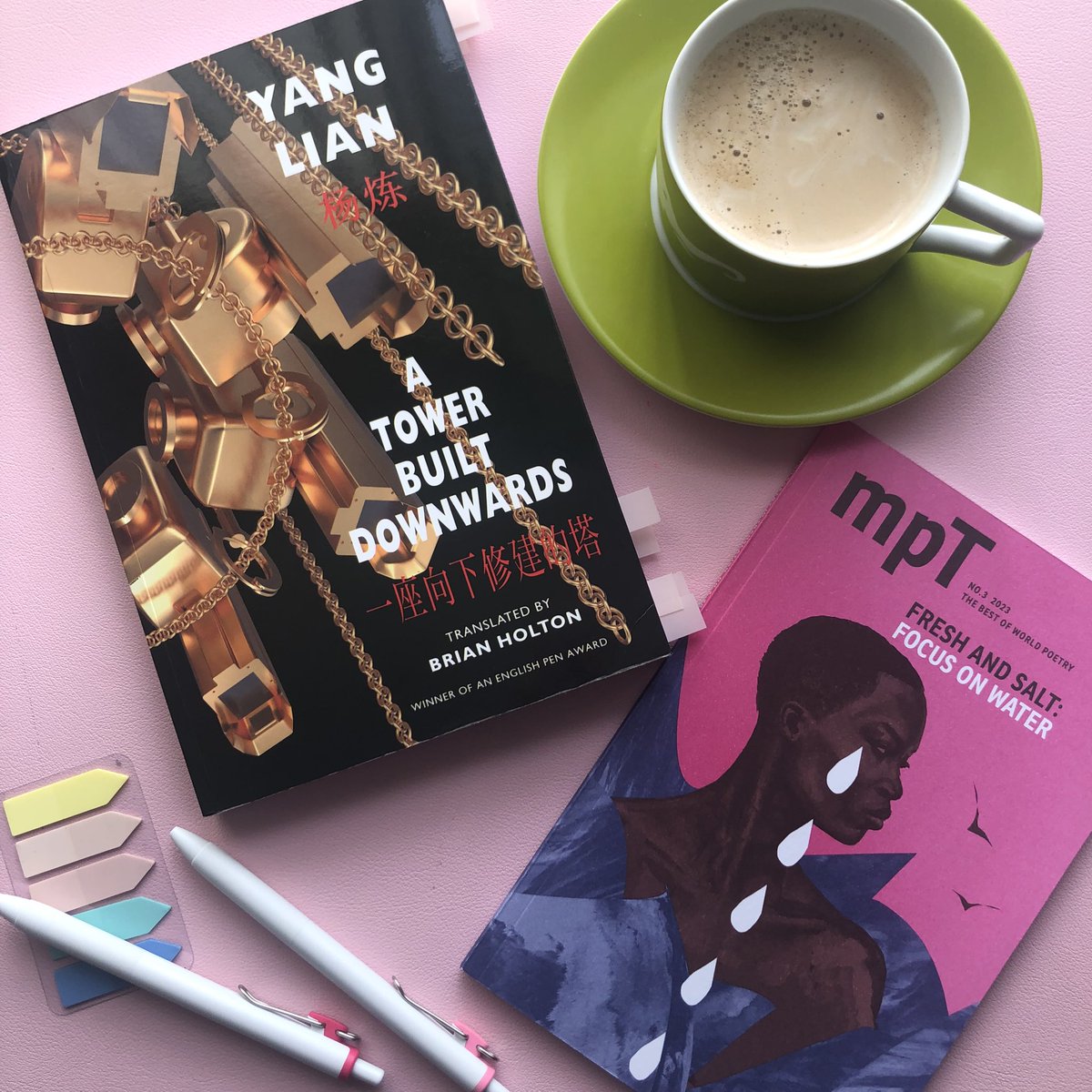 JennyLorraineHe's tweet photo. My contributor's copy of @MPTmagazine arrived this morning! 

Thank you to @mailbykite for the amazing opportunity to write a review of Yang Lian's 'A Tower Built Downwards' translated by Brian Holton published by @BloodaxeBooks https://t.co/qALuRm2LIR