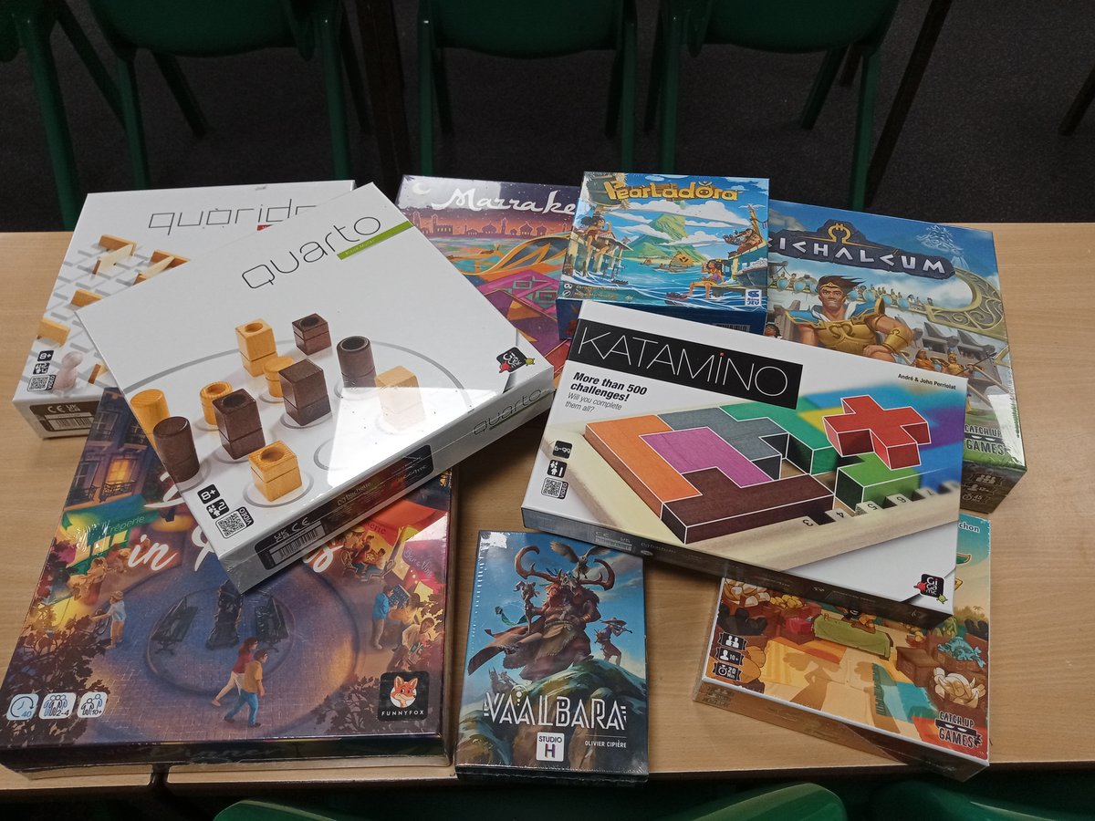 Board Game club are delighted to have received this amazing haul of brand-new shiny games as a gift from Hachette Board Games. We can't wait to get playing! @hachetteboardgamesuk #boardgameclub #grateful