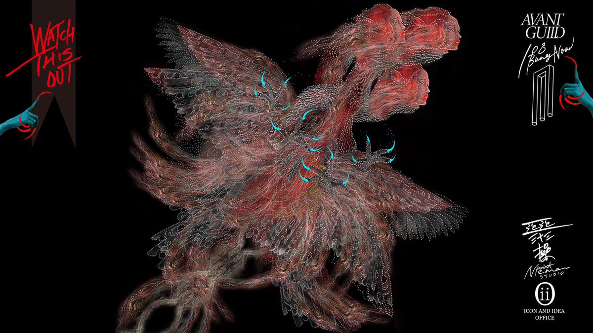 avantguild33's tweet photo. 雌型の神鳥✨✨✨飛ぶ時は地脈に沿ってマグマエネルギーを感知し、地磁気を利用。三首と翼でエネルギーをスクリューしながら🌏対流します。
#illustrationartists #simulation #selfreplicating #agmentation #nftart #avatar #怪獣 #怪物 #朱雀 #鳳凰 #zhūquè #vermilionbird #magma #tourmaline https://t.co/TFdtmwqpdC