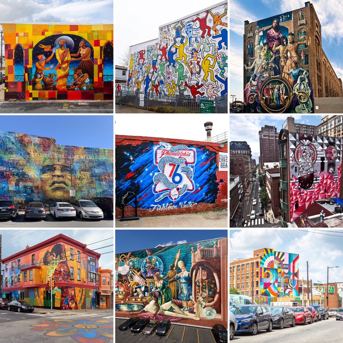 DAShowMaps's tweet photo. 11/27/23

“Anchorage to Atlanta. Philly to Fresno. Kalamazoo and Waterloo, we are on the air!”

To combat a graffiti epidemic in the 1980s, Philadelphia launched a mural arts program and the city now boasts over 3,800 public art pieces and has earned the title, “City of Murals.” https://t.co/7hef7TcvZg