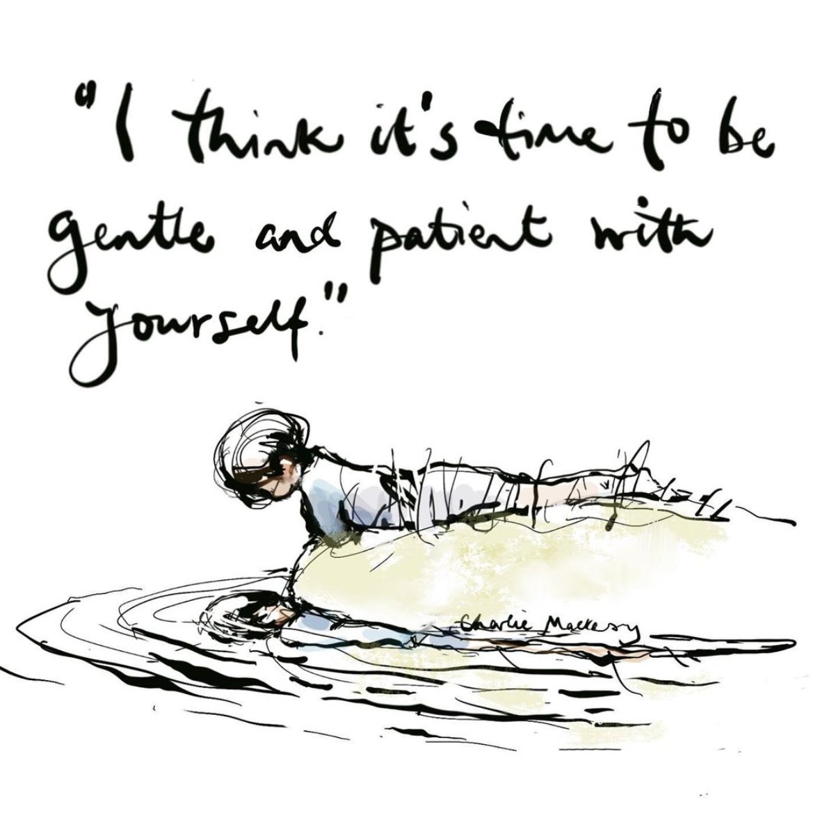 A little reminder for the start of the week: remember to speak to yourself like you would speak to a friend. You deserve compassion 💜

Illustration by <a href="/charliemackesy/">charlie mackesy</a>