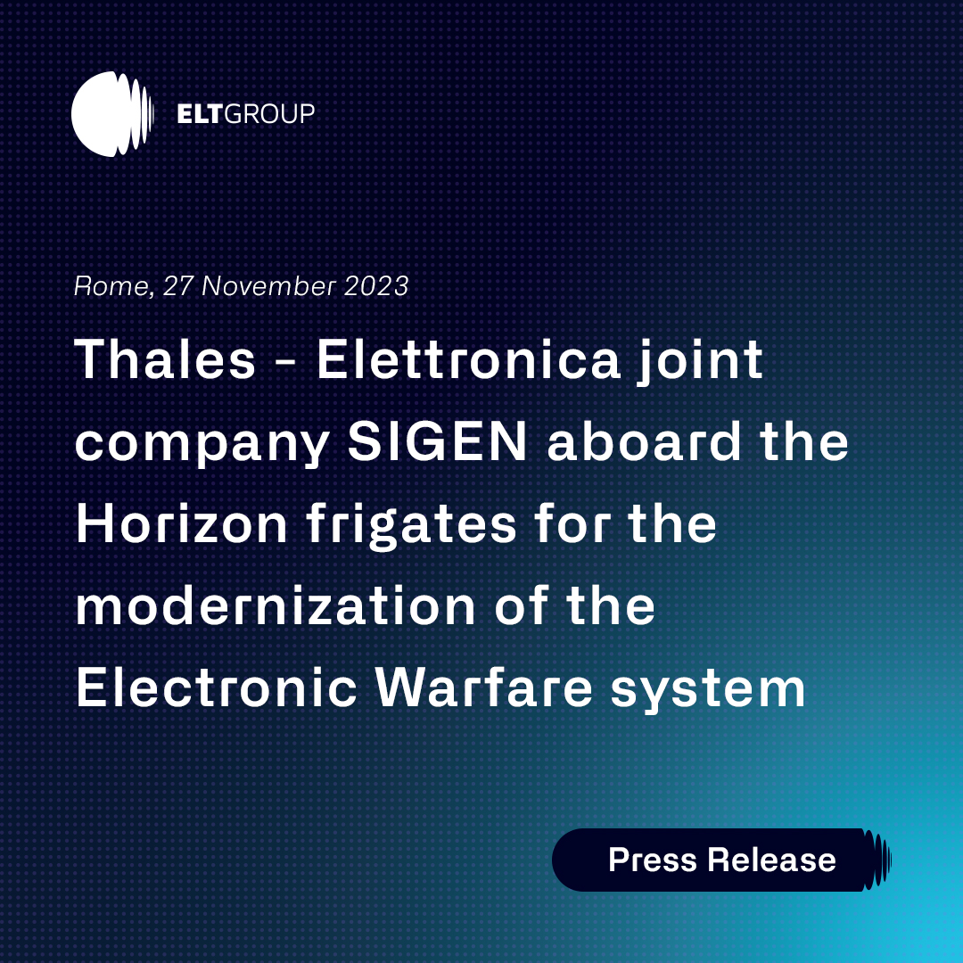 ELTGrp's tweet photo. #SIGEN signed a sub-contract with #Naviris, for the modernization of the #EW system. A continuation of the #Horizon and #FREMM programs, consolidating the relationship between our company and @ThalesDefence for the supply of cutting-edge EW systems.
#ELTGroup #Thales https://t.co/Gb1qogWOOm