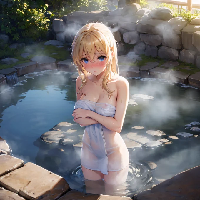 どうやっても指の本数が修正出来ず悔しいので脱がせた。ていうかこの子、服と帽子の個性が強すぎて脱がすと他の金髪キャラと区別がつかなくなるな… #AIイラスト