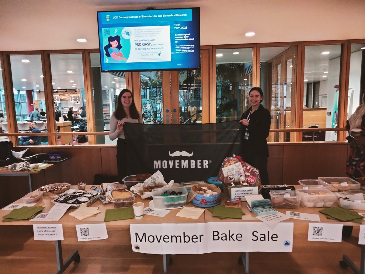 Come down for some sweet and savory treats in the <a href="/UCD_Conway/">UCD Conway Institute</a> lobby to support men's health this #Movember