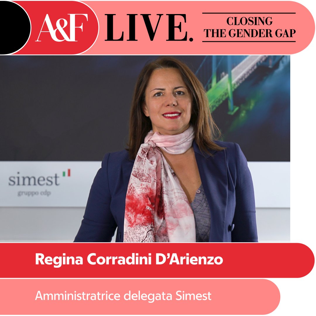 #27novembre | Oggi alle 15:00 l'AD #SIMEST <a href="/R_CorradiniD/">Regina Corradini D'Arienzo</a> interverrà all'evento "Closing the #GenderGap" organizzato da <a href="/RepubblicaAF/">Repubblica Affari&Finanza</a> #AffarieFinanza
🔴Per seguire la diretta streaming 👇repubblica.it