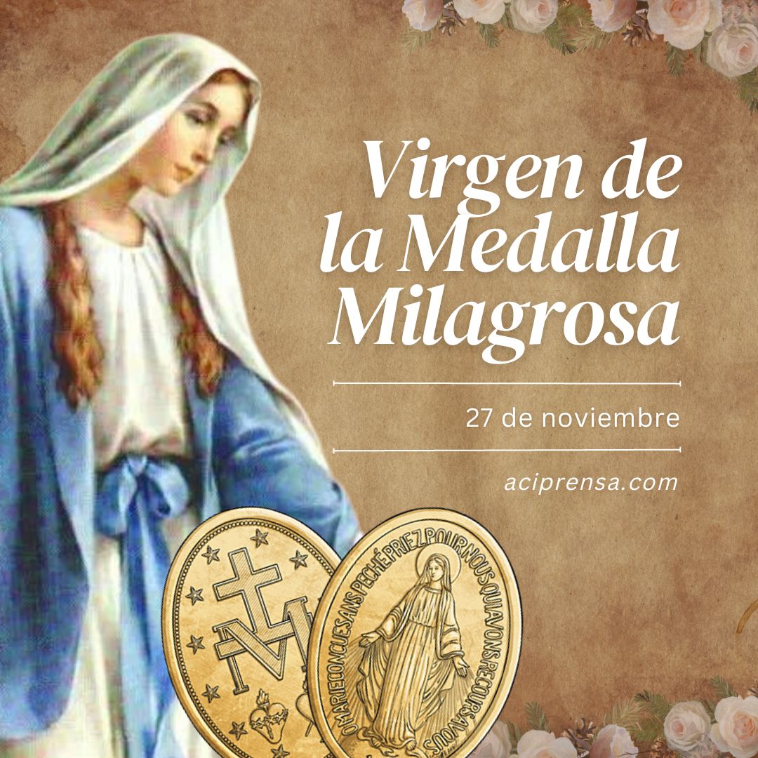 Cada 27 de noviembre los fieles católicos celebran el día de la Virgen de la Medalla Milagrosa, advocación mariana originaria de Francia, cuya devoción se ha extendido por todo el mundo.

El 27 de noviembre de 1830 la Madre de Dios se apareció a Santa Catalina Labouré y le
