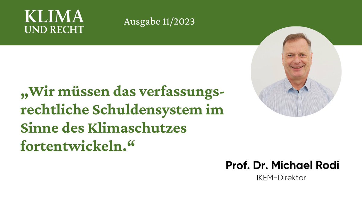 Ausgabe 11/23 unserer Fachzeitschrift Klima &amp; Recht ist da!

Den Link zum Probe-Abo und Inhaltsverzeichnis findet ihr hier: beck-shop.de/klimr-klima-re…