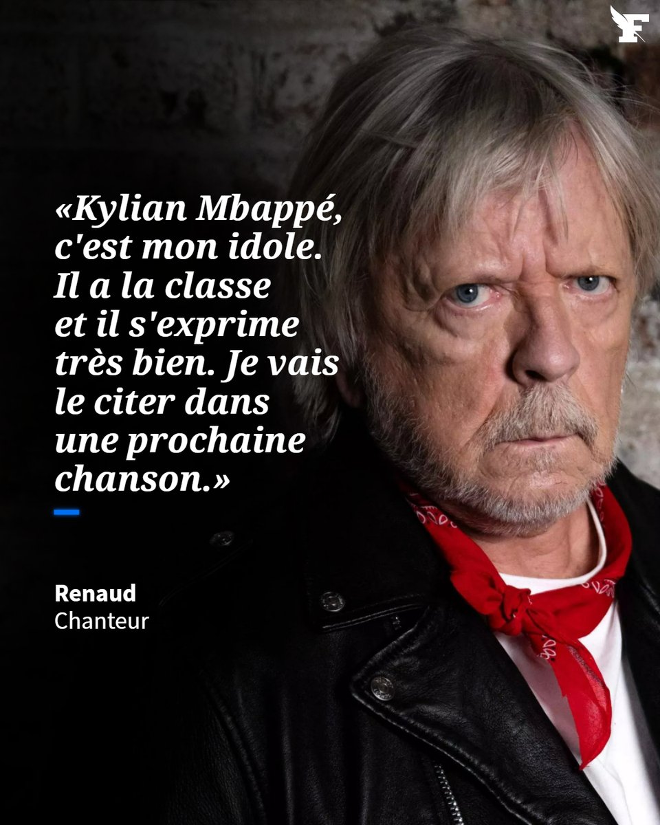 Le_Figaro's tweet photo. Renaud veut écrire une chanson pour Mbappé 
→ https://t.co/YRxu1Eom7r https://t.co/lrbM4eQ1YH