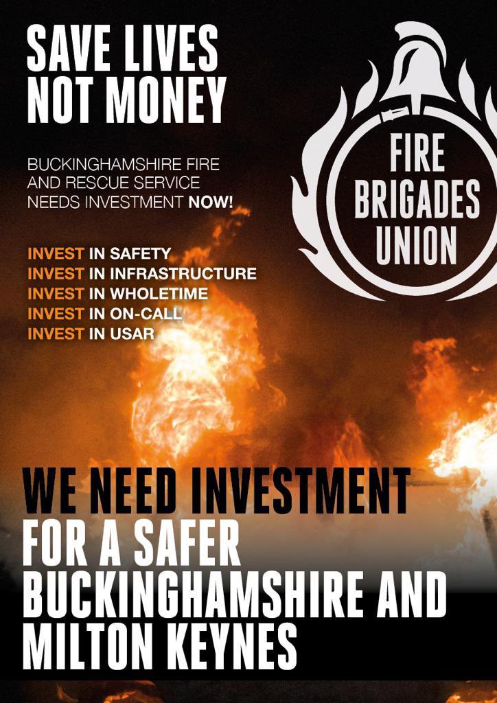 FbuSouthern's tweet photo. Bucks Lobby of Fire Authority
Wed 6th December ‘23

Calling on the Fire Authority to address key concerns of Bucks Firefighters, which includes better investment &amp; more Firefighters, to protect their communities.

See you there ✊

#FirefightersManifesto https://t.co/dJ35nNu9Ha