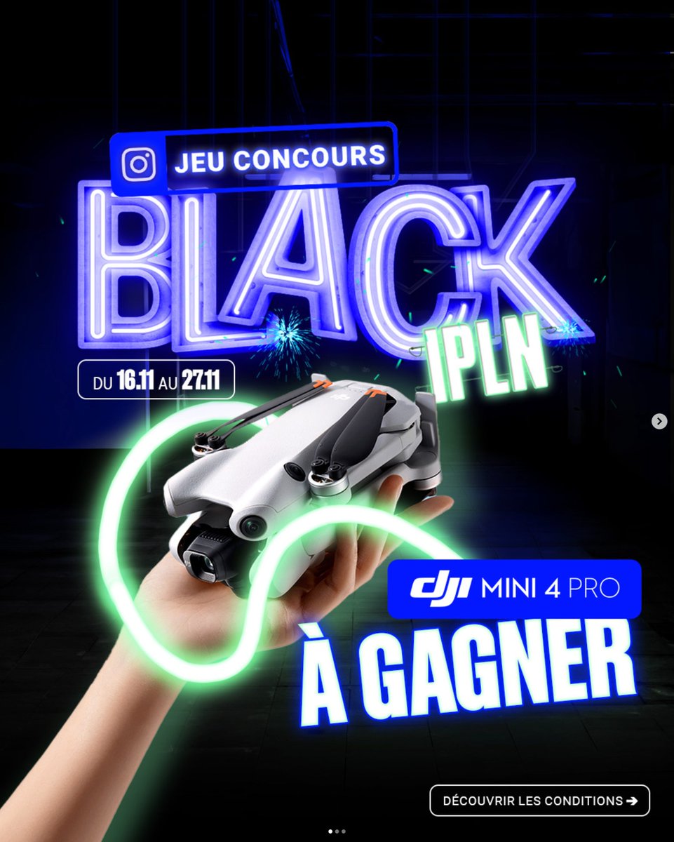 Au fait, dans 1 339 minutes, on fait gagner un DJI MINI 4 PRO sur instagram 🚁

Tente ta chance ici : instagram.com/p/CzthKOYK8WP/