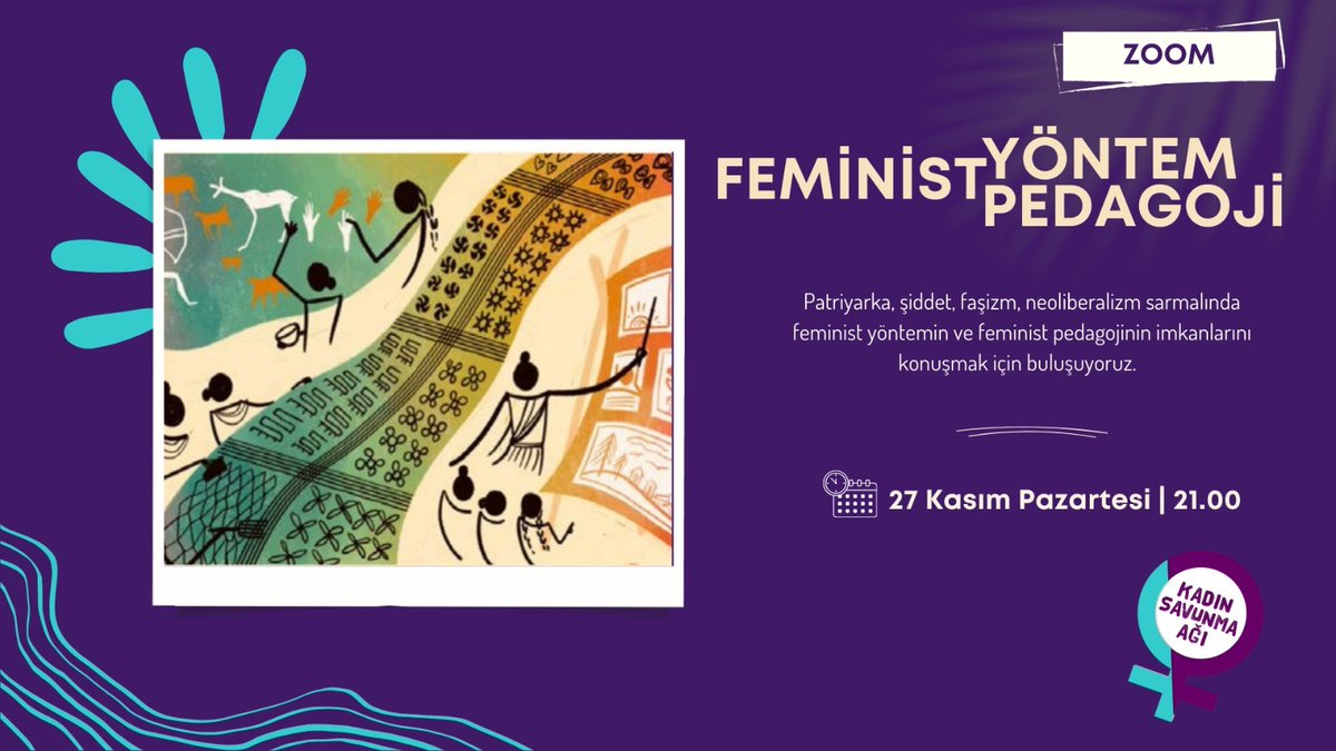 📍Online 

Kuşaklarca Feminizm tartışmalarımızın ardından gelin bu kez; patriyarka, şiddet, faşizm ve neoliberalizm sarmalında feminist yöntemin ve feminist pedagojinin imkanları neler, konuşalım.

📢 27 Kasım Pazartesi 21.00

Kayıt için ⤵️
bio.biolinktr.com/kadinsavunmasi