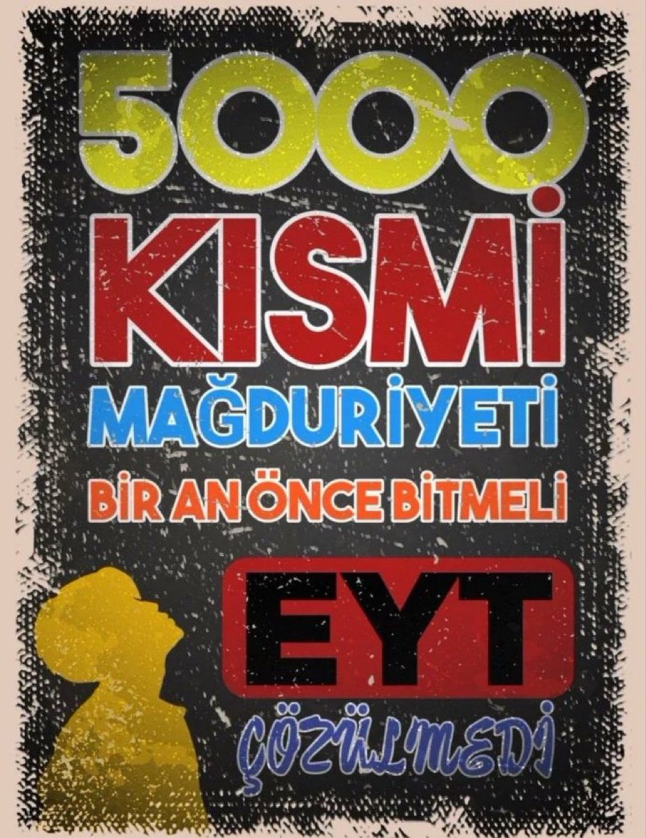 EYTden mağdur olmakla,
SGKdaki adaletsizlikler farklı şeylerdir
Her mağduriyet EYT değildir
Biz 08.09.99dan önce işe başladık
Geriye aleyhte işletilen 4447 sayılı yasayla mağdur olduk
EYT demek 5000 Prim ve KISMİ EMEKLİLİKmağdurlarıdır
@RTErdoğan
  #5000KısmiMecliseGelsin