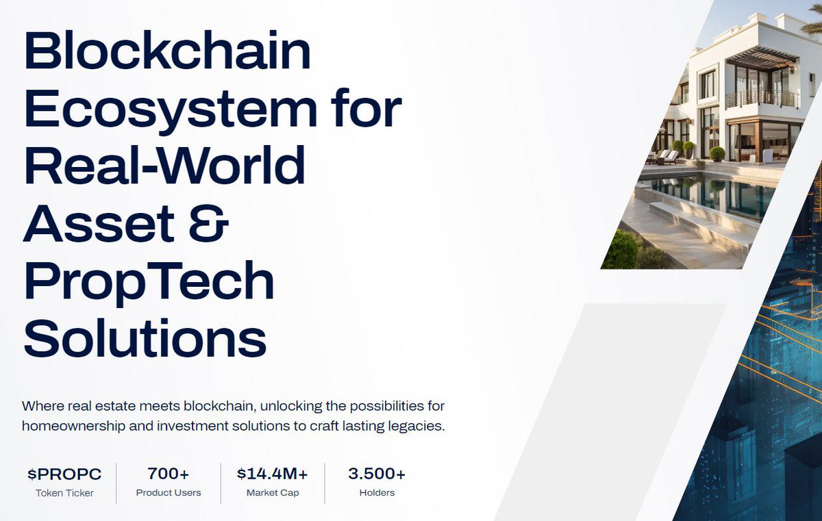 POSIBLE OPORTUNIDAD EN $PROPC

NICHO: #RWA - Real world assets

Como sabéis, para mi la narrativa de IA y RWA son las ganadoras del proximo ciclo alcista (por ahora)

Encontrar proyectos prometedoras en un early stage es clave… 🧠

En este caso $PROPC no se si será un caballo