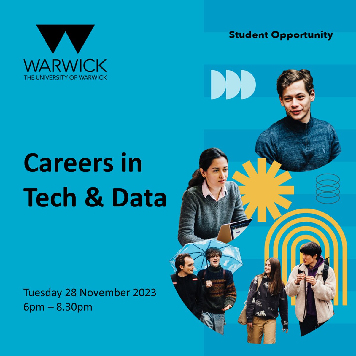 Meet the Professionals - Cool Careers in Tech &amp; Data

Speak to a wide, variety of employees and organisations including Rates Validation Services, JMan Group, EONYellow Panther, Ab Initio, Decision Lab, and Vectric.

Book via myAdvantage ow.ly/UeUT50QbsV1