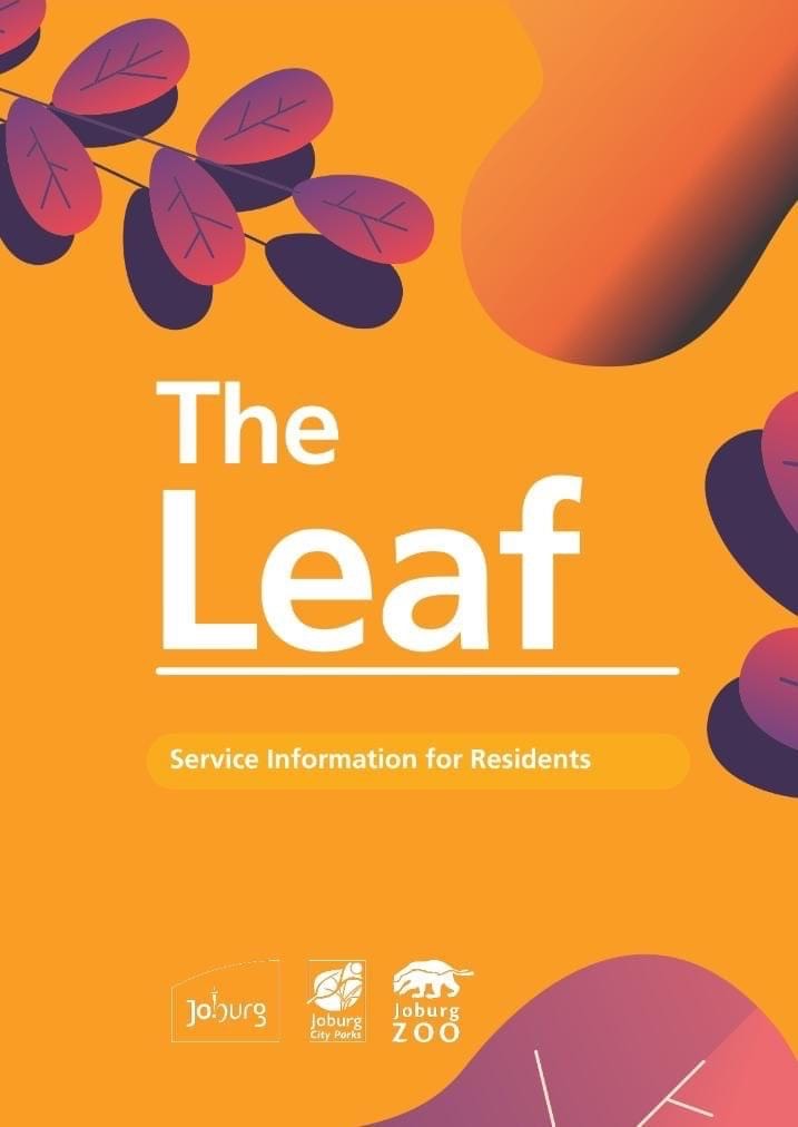 JoburgParksZoo's tweet photo. The Leaf 🌿
The leaf is an information booklet outlining the various services provided by Joburg City Parks & Zoo, aimed at helping the residents to understand offered services.
Please click the link for more information: https://t.co/UXDde58HVK
#Theleaf #JCPZServices #WeServeJoburg