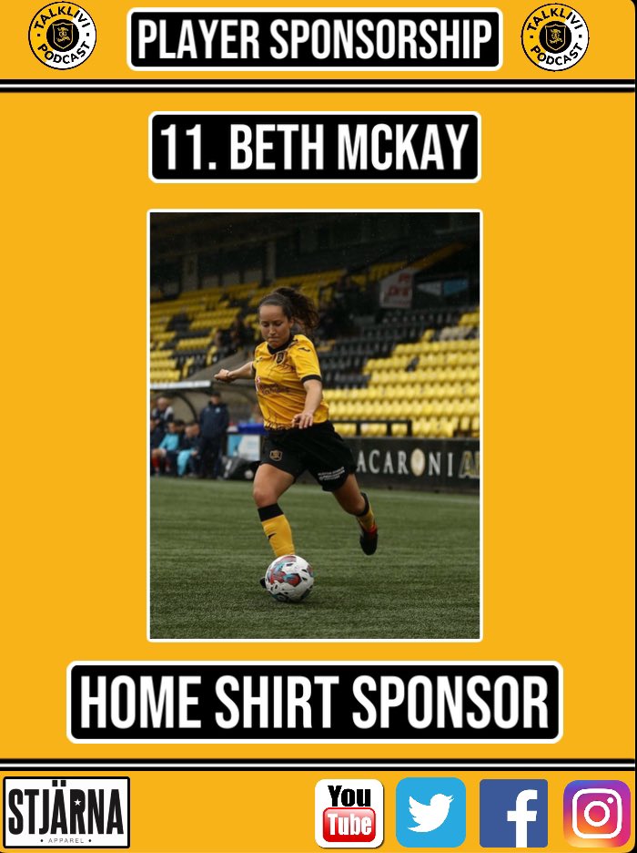 🚨PLAYER SPONSORSHIP🚨

With Brogan leaving <a href="/livingstonwfc/">Livingston WFC</a>, we’re delighted to announce that we will now be sponsoring the home shirt of <a href="/BethMcKay96/">Beth McKay</a> for the remainder of the season.

Best of luck for the remainder of the campaign, Beth! 🦁