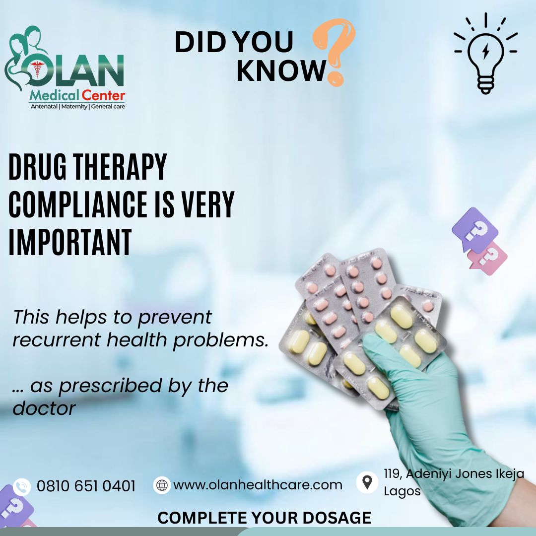 OlanCenter's tweet photo. Drug compliance refers to the extent to which a person follows their prescribed medication as directed by their healthcare provider. 
It involves taking the right dose of medication at the right time and for the recommended duration to ensure the effectiveness of the treatment. https://t.co/HfeHeCPuBP