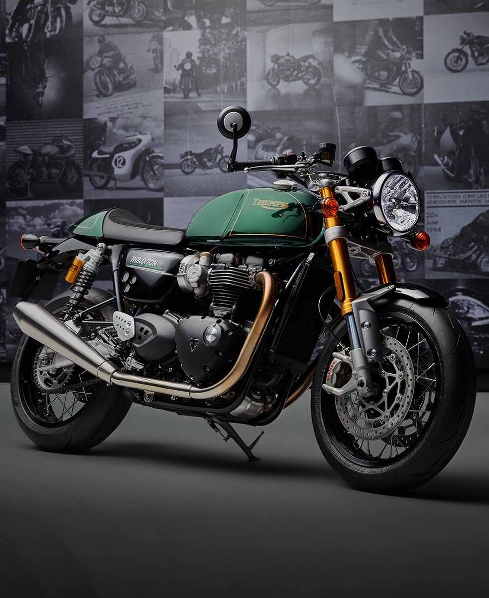OfficialTriumph's tweet photo. #ThruxtonFinalEdition - the ultimate café racer, reborn.
#ForTheRide #TriumphMotorcycles #TriumphThruxton1200 https://t.co/nUqyHTYcmG